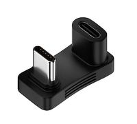 CY Adaptador de video USB 3.0 tipo C macho a hembra de 10 Gbps con forma de U opuesta en ángulo trasero compatible con teléfono portátil