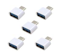 CY - Adaptador OTG tipo C USB-C a USB 2.0 para teléfono celular, tablet, cable USB, disco flash, ratón y portátil, color blanco y negro