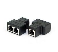 CY Adaptador STP UTP Cat6 RJ45 8P8C a doble divisor RJ45 red Ethernet adaptador de cable de conexión