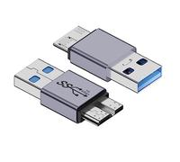 CY Adaptador USB-C USB 3.1 tipo A macho a micro USB 3.0 macho, adaptador de datos de 10 Gbps de alimentación de datos para laptop y disco SSD