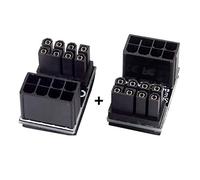 CY ATX - Adaptador de 8 pines hembra a macho de 8 pines en ángulo de 180 grados para tarjetas gráficas de escritorio