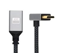 CY Cable 4K tipo C Mini HDMI 1.4 macho 90 grados en ángulo hacia arriba a HDMI hembra Cable de extensión para DV MP4 cámara DC Laptop HDTV