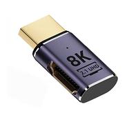 CY Cable 8K HDMI macho a HDMI 2.1 hembra, plano, horizontal, 90 grados, ángulo izquierdo, adaptador de extensión UHD, compatible con HDTV 8K 60Hz