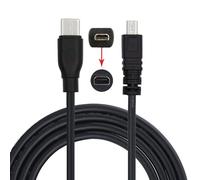 CY Cable de alimentación de datos USB-C tipo C para cámara Mini 8P para Coolpix UC-E6 UC-E16 UC-E17 DSC-W DMC-S EX-Z