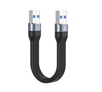 CY Cable de datos USB 3.1 tipo A macho a USB 3.0 tipo A macho de 10 Gbps, extensión plana delgada FPC, 13 cm para computadora portátil