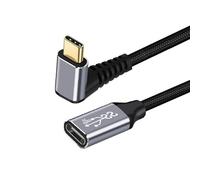 CY Cable de datos USB-C USB 3.1 tipo C macho a hembra, 10 Gbps, 100 W, compatible con iPhone 15 y laptop (20 cm)