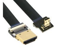 CY Cable de extensión Cable plano ultrafino HDMI macho a Micro HDMI macho en ángulo FPC 1080P para FPV HDTV, multicóptero, fotografía aérea A1-D3 (10 cm)