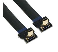 CY Cable de extensión Cable plano ultrafino Micro HDMI macho a Micro HDMI macho en ángulo ascendente FPC 1080P para FPV HDTV, multicóptero, fotografía aérea D2-D2 (10 cm)