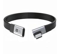 CY Cable de extensión USB5.0 80Gbps 240W 16K 8K 60Hz 5K plano delgado FPC macho a hembra, ángulo de 90 grados, compatible con USB4.0 de 40Gbps y Thunderbolt3/4/5 (20cm)