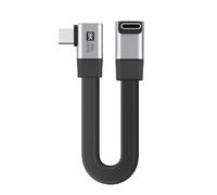 CY Cable de extensión USB5.0 80Gbps 240W 16K 8K 60Hz 5K Slim FPC macho a macho, con ángulo de hasta 90 grados, compatible con USB4.0 Thunderbolt3/4/5 de 40Gbps (20cm)
