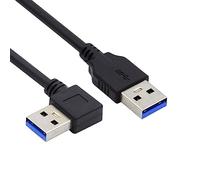 CY Cable en ángulo USB 3.0 tipo A macho a recto 3.0 tipo A macho datos 5Gbps Cable 90 grados ángulo recto 40 cm 5Gbps