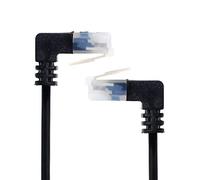CY - Cable Ethernet Cat6 RJ45, ángulo de 90 grados hacia arriba, 25 cm, para ordenador portátil, router de TV Box
