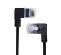 CY - Cable Ethernet Cat6 RJ45, ángulo recto de 90 grados, 25 cm, para ordenador portátil, router y TV Box