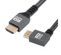 CY Cable HDMI 2.2 angular de Links, versión tipo A macho a HDMI macho, 90 grados, para televisores HDTV, portátiles y monitores de escritorio (50 cm).