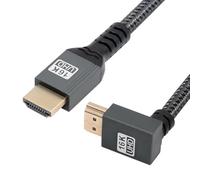 CY Cable HDMI 2.2 tipo A macho a HDMI macho con ángulo ascendente de 90 grados para televisores HDTV, portátiles y monitores de escritorio (200 cm).