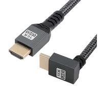 CY Cable HDMI 2.2 tipo A macho a HDMI macho con ángulo descendente de 90 grados para televisores HDTV, portátiles y monitores de escritorio (100 cm).