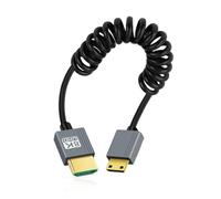 CY Cable Mini HDMI 2.1 macho a HDMI macho 8K 60 Hz Cable elástico en espiral para monitor de computadora portátil HDTV (100 cm)