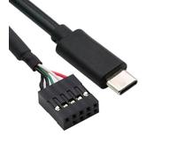 CY Cable USB 2.0 de 9 Pines y 10 Pines para Placa Base a Cable USB-C Tipo C de 50 cm para Panel Sensor de Mini Monitor y cámara