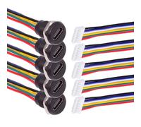CY Connector 5 unids/Set DIY OEM Tipo C Hembra a Conector de 6 Pines Paso de Cable = 2,0mm Montaje en Panel DC 5V/20V PD Power