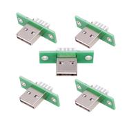 CY Connector 5 unids/Set DIY OEM USB Tipo A Conector Macho con Montaje en Panel Tipo Soldadura diseño Reversible