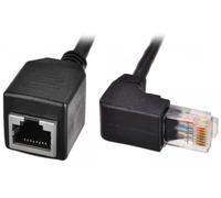 CY en ángulo 90 grados 8P8C FTP STP UTP Cat 5e macho a hembra Lan Ethernet Cable de extensión de red 50cm