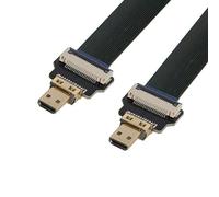CY Micro HDMI Cable Micro HDMI Macho a Micro HDMI Macho 1080P Cable HDMI CYFPV Micro HDMI Macho a Micro HDMI Macho Extensión FPC Cable Plano 1080P para FPV HDTV Fotografía aérea multicóptero