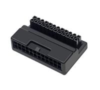 CY Overmold ATX 24 pines macho a 24 pines hembra 90 grados adaptador de alimentación placa base placa base para escritorio alimentación PC