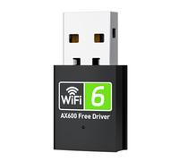 CY-SUZON Adaptador WiFi USB para PC de escritorio, AX600 USB WiFi 6 adaptador con doble banda de 5 GHz/2.4 GHz, controlador integrado para Windows 10/11 (AX600-MINI)