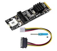 CY Tarjeta 5Gbps Tipo-E USB 3.1 Panel Frontal Socket USB 2.0 a NVME NGFF M-Key Express Tarjeta Adaptador para Placa Base