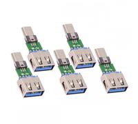 CY5pcs/lote Conector Micro USB2.0 de 5 pines macho a USB tipo A hembra Adaptador OTG PCBA de datos para tableta y teléfono