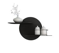 CYairong-22 Estantes de Pared flotantes Estante Flotante de la Pared los estantes, Estante Flor Planta decoración Estante de Pared del Dormitorio(Negro,Grande)