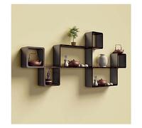 CYairong-22 Estantes de Pared flotantes Estantes flotantes rústicos de Forma Cuadrada con Niveles montados en la Pared Estante de Pared del Dormitorio