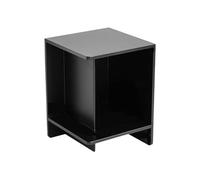 CYairong-22 Librería Mesa Auxiliar pequeña Creativa de Lujo Ligera del Estante Tablero Densidad Negro pie Minimalista Estantes de exhibición Modernos