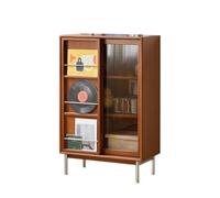 CYairong-22 Librería Mueble Auxiliar de Madera for salón, Vitrina, estantería for Dormitorio, librería con Puerta corredera Estantes de exhibición Modernos