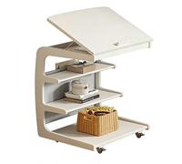 CYairong-22 Mesa de Centro pequeña Bedside Cabinet Storage Cabinets Flip Tables Sliding Book Shelf Decorative Mesa de Centro pequeña(Blanco)