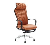 CYairong-22 Silla de computadora Silla ergonómica con Almohada for la Cabeza Sillas de Oficina Cuero Ajustable y giratoria Respaldo Alto cómodo Sillas de Oficina ejecutivas(Orange)