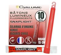 Cyalume 9R-3N8P-F55Q - Barras de luz rojo SnapLight Luces químicas 15 cm, 6 Inch Lightstick super brillante con duración de 12 horas (Caja de 10)