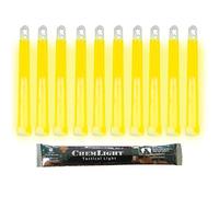 Cyalume Barra de luz amarilla militar ChemLight Lightsticks 15cm, Luz Sticks muy brillantes con duración de 12 horas (cartón de 100)