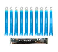 Cyalume Barra de luz azul militar ChemLight Lightsticks 15cm, Luz Sticks muy brillantes con duración de 8 horas (Caja de 10)