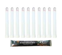Cyalume Barra de luz blanca militar ChemLight Lightsticks 15cm, Luz Sticks muy brillantes con duración de 8 horas (cartón de 100)
