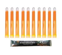 Cyalume Barra de luz naranja militar ChemLight Lightsticks 15cm, Luz Sticks muy brillantes con duración de 12 horas (cartón de 100)