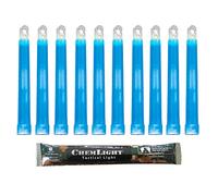 Cyalume - Barra luminosa azul militar ChemLight Lightsticks 15 cm, muy luminosa con duración de 8 horas (caja de 30)