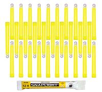 Cyalume Barras de luz amarilla SnapLight Glow Sticks 15cm, 6 inch Lightstick super brillante con duración de 12 horas (Caja de 30)