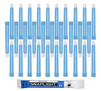 Cyalume Barras de luz azul SnapLight Glow Sticks 15cm, 6 inch Lightstick super brillante con duración de 8 horas (Caja de 30)
