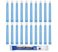 Cyalume Barras de luz azul SnapLight Glow Sticks 15cm, 6 inch Lightstick super brillante con duración de 8 horas (Caja de 20)