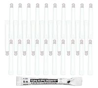 Cyalume Barras de luz blanca SnapLight Glow Sticks 15cm, 6 inch Lightstick super brillante con duración de 8 horas (Caja de 30)