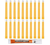 Cyalume Barras de luz naranja SnapLight Glow Sticks 15cm, 6 inch Lightstick super brillante con duración de 12 horas (Caja de 20)