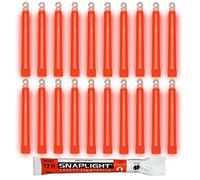 Cyalume Barras de luz roja SnapLight Glow Sticks 15cm, 6 inch Lightstick super brillante con duración de 12 horas (Caja de 20)