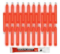 Cyalume Barras de luz roja SnapLight Glow Sticks 15cm, 6 inch Lightstick super brillante con duración de 12 horas (Caja de 30)