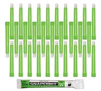 Cyalume Barras de luz verde SnapLight Glow Sticks 15cm, 6 inch Lightstick super brillante con duración de 12 horas (Caja de 30)